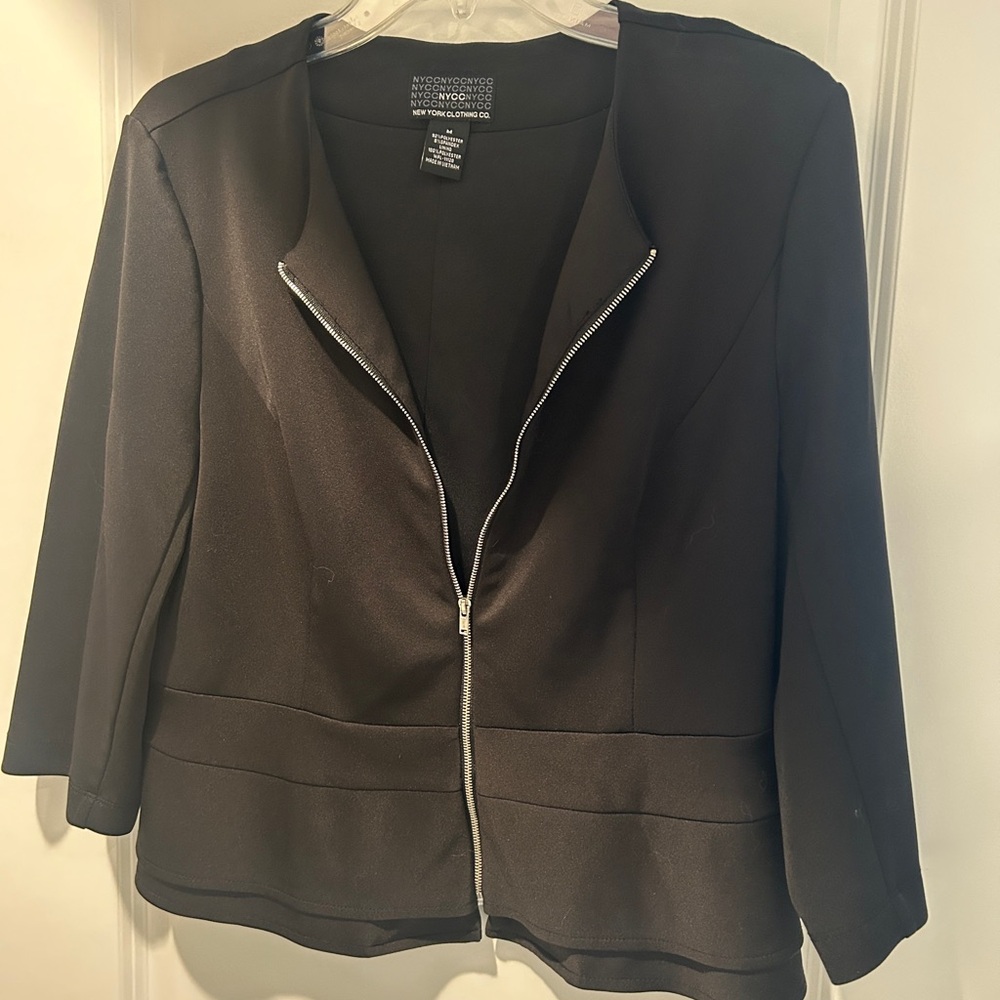 New York & Company Black Women's Blazer with Zip